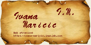 Ivana Maričić vizit kartica